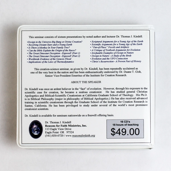 The Case For Creation Thomas Kindell Set Of 16 CDs Reasons For Faith Ministries