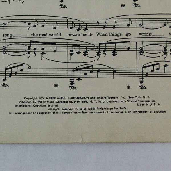 Vintage 1929 Sheet Music "Without A Song" by Vincent Youmans & William Rose