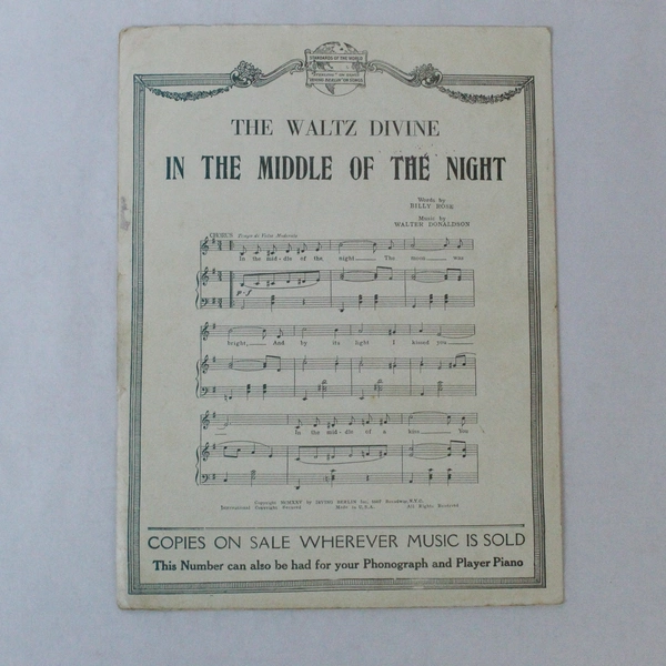 Vintage 1926 Who Wouldn't Sheet Music by Gus Kahn & Walter Donaldson