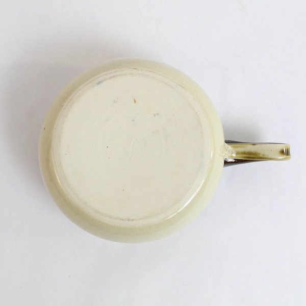 Lot of 2 Glazed Brown Green Beige Soup Mugs Bowls Stoneware