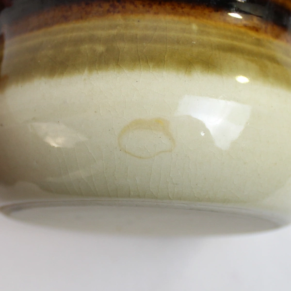 Lot of 2 Glazed Brown Green Beige Soup Mugs Bowls Stoneware