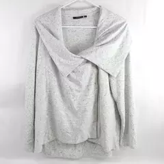 Apt. 9 Gray Speckled Asymmetrical Full-Zip Jacker Women's Size XL