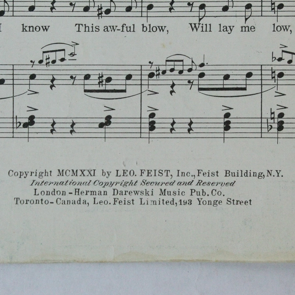 Wang Wang Blues Vintage Sheet Music - Courtney Sisters Buster Johnson Hit