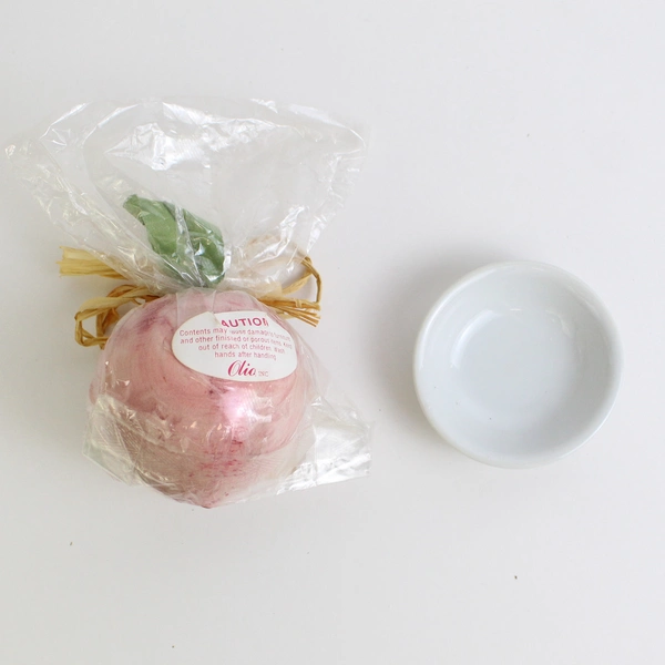 Olio Inc Hand Turned Wooden Peach Decor Fragrance Oil Aroma Fresh Peaches