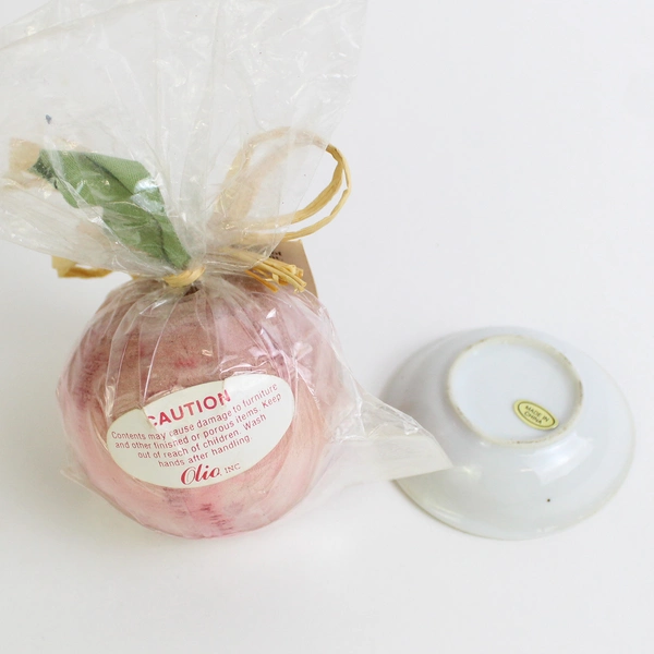 Olio Inc Hand Turned Wooden Peach Decor Fragrance Oil Aroma Fresh Peaches