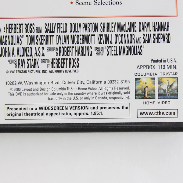 Steel Magnolias DVD Movie Starring Dolly Parton & Julia Roberts 2000 Film