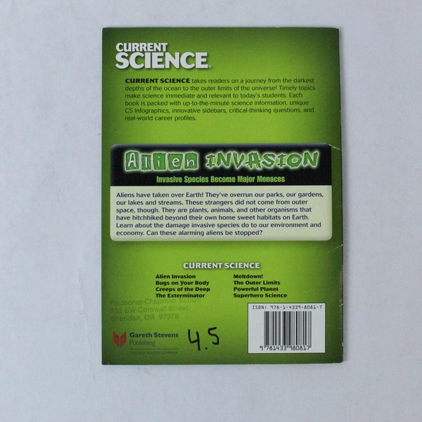 Lot of 2 Alien Invasion Paperback Books - Current Science - Good Condition