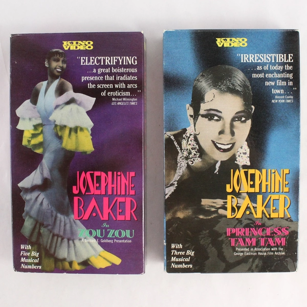 Lot of 2 Josephine Baker VHS Films Princess Tam Tam & Zou Zou 1989