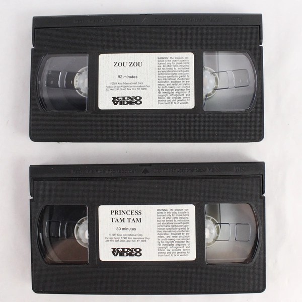 Lot of 2 Josephine Baker VHS Films Princess Tam Tam & Zou Zou 1989