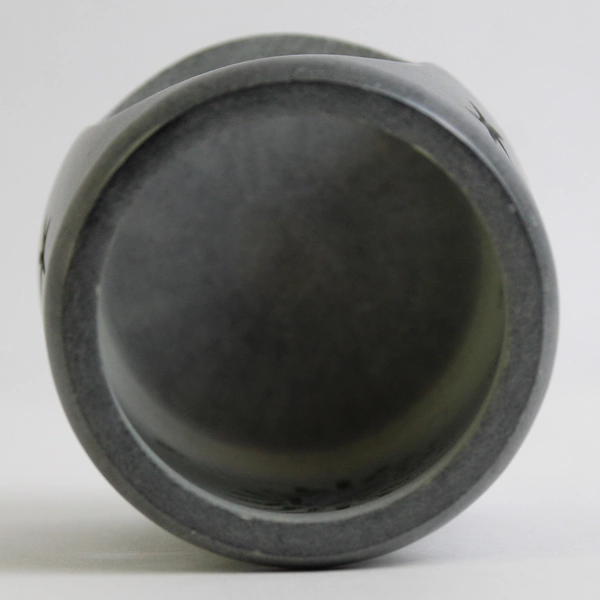 Unbranded Carved Gray Stone Candle Lamp with Star/Moon/Sun Cutouts Decor