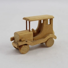 Vintage Miniature Handcrafted Wooden Car Figurine 2 Inch