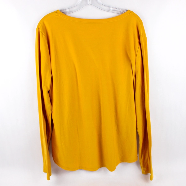 No Boundaries Women's Mustard Yellow V-Neck Long Sleeve Shirt XXXL