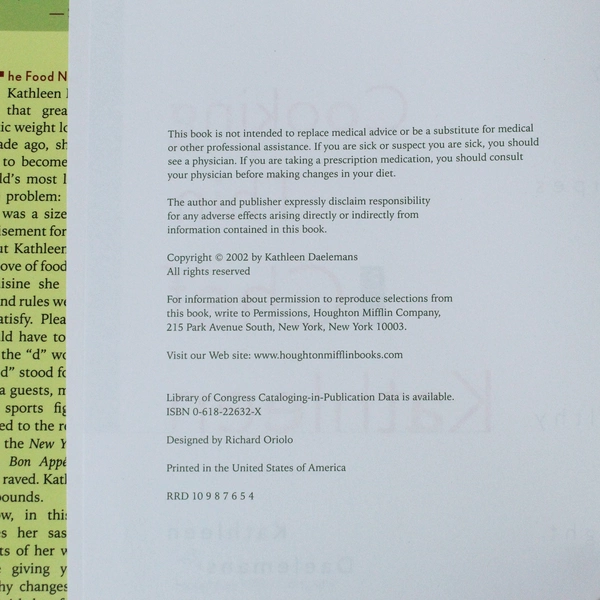 Cooking Thin With Chef Kathleen 200 Easy Healthy Recipes 2002 HC