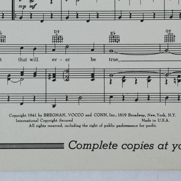 Vintage 1941 Sheet Music "Why Don't We Do This More Often" Charles Newman