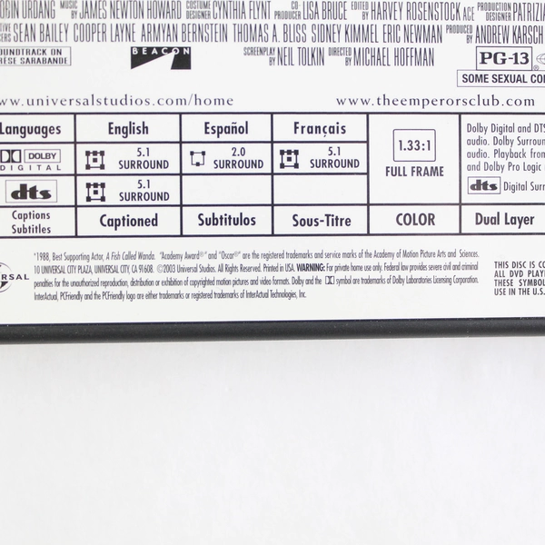 The Emperor's Club 2002 DVD Movie Kevin Kline Drama Film