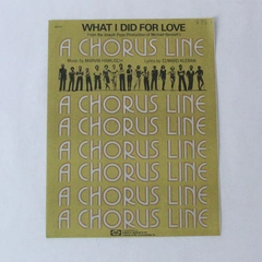 Vintage Sheet Music What I Did For Love A Chorus Line 1975 Hamlisch Kleban