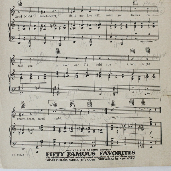 Vintage 1931 Goodnight Sweetheart Sheet Music Rudy Vallee Antique Collectible