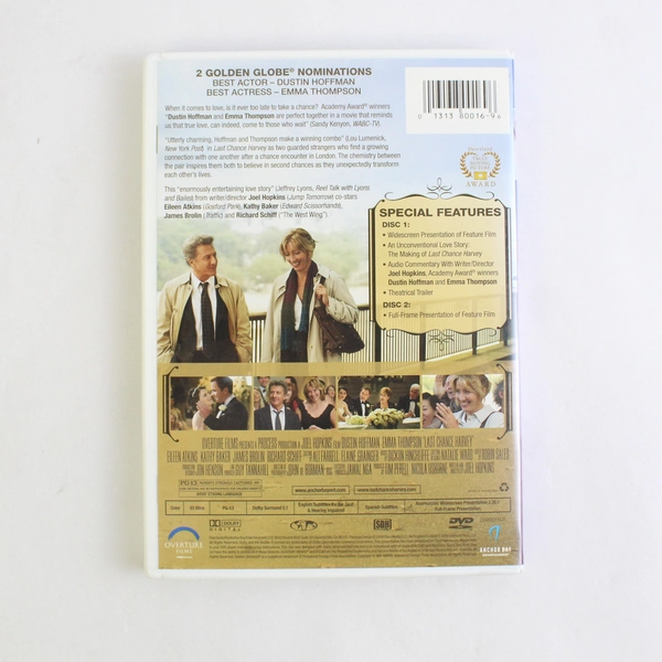 Last Chance Harvey DVD Movie Widescreen and Full Frame
