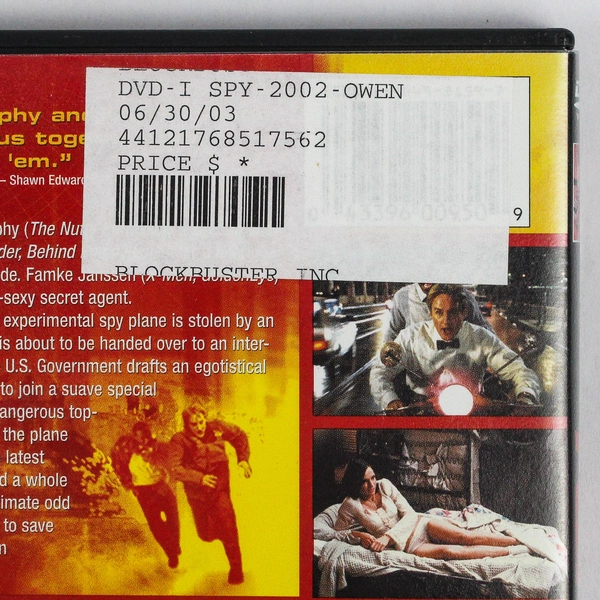 I-Spy DVD 2003 Columbia TriStar Home Entertainment Eddie Murphy Owen Wilson