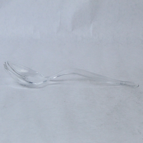 Lot of 4 Reusable Clear Plastic Salad Serving Forks for Party & BBQ