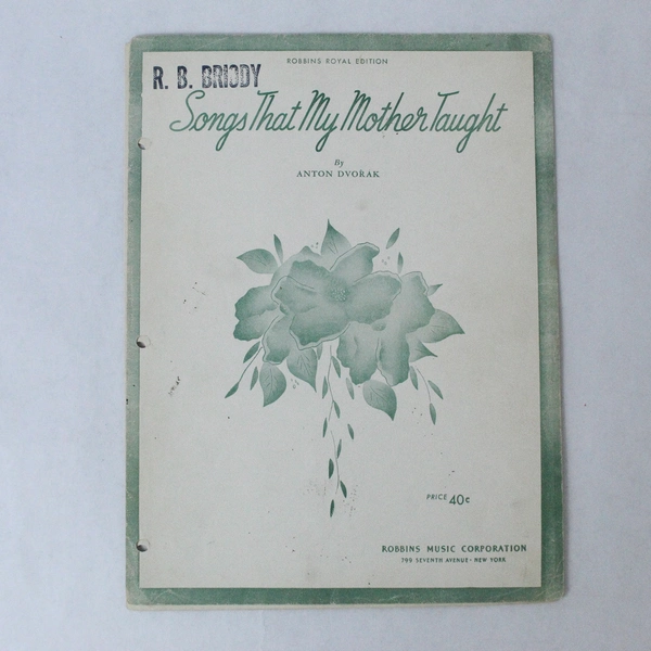 Vintage Sheet Music Songs That My Mother Taught Anton Dvorak 1926 Piano