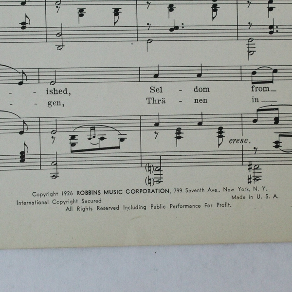 Vintage Sheet Music Songs That My Mother Taught Anton Dvorak 1926 Piano