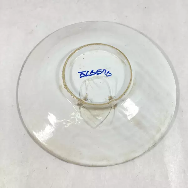 Blue And White Art Pottery Bird Pattern Plate Signed 8.5 Inch