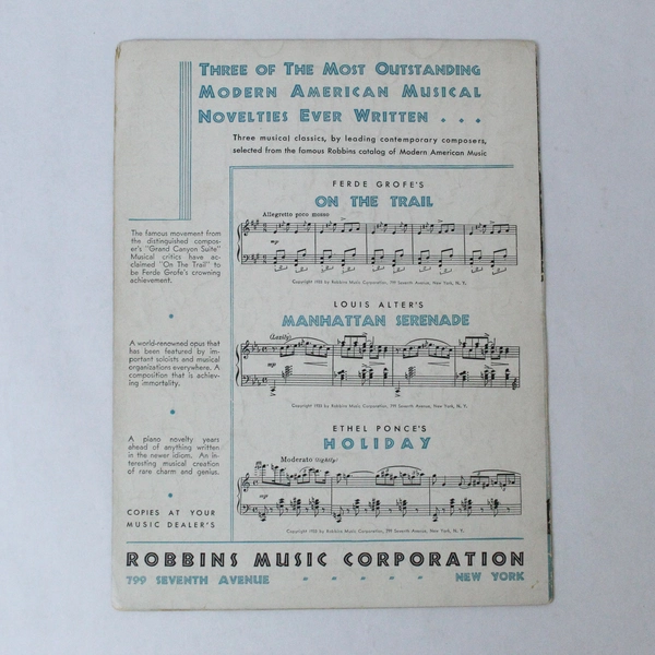 Vintage 1934 A Thousand Good Nights Sheet Music Walter Donaldson Ukulele/Piano
