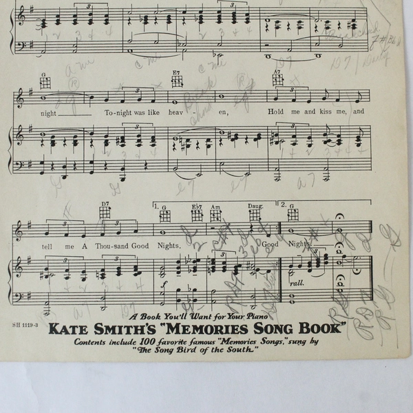 Vintage 1934 A Thousand Good Nights Sheet Music Walter Donaldson Ukulele/Piano