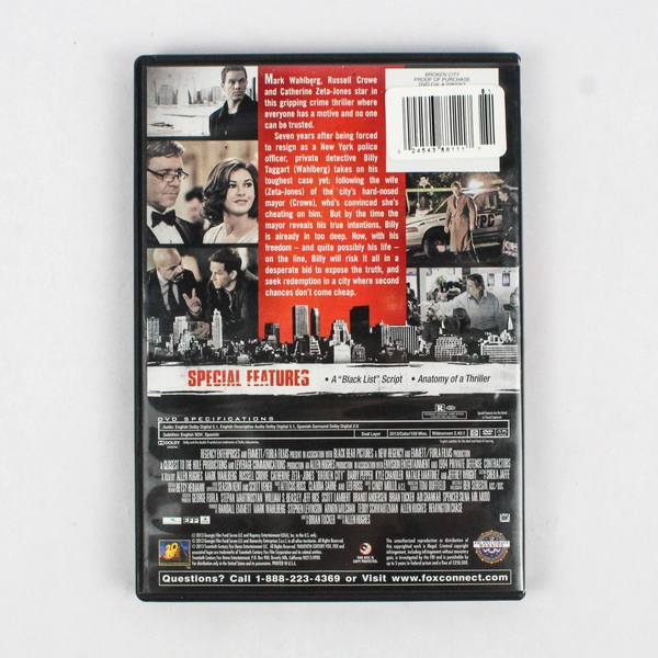 Broken City 2013 20th Century Fox DVD Movie Mark Wahlberg & Russell Crowe Film