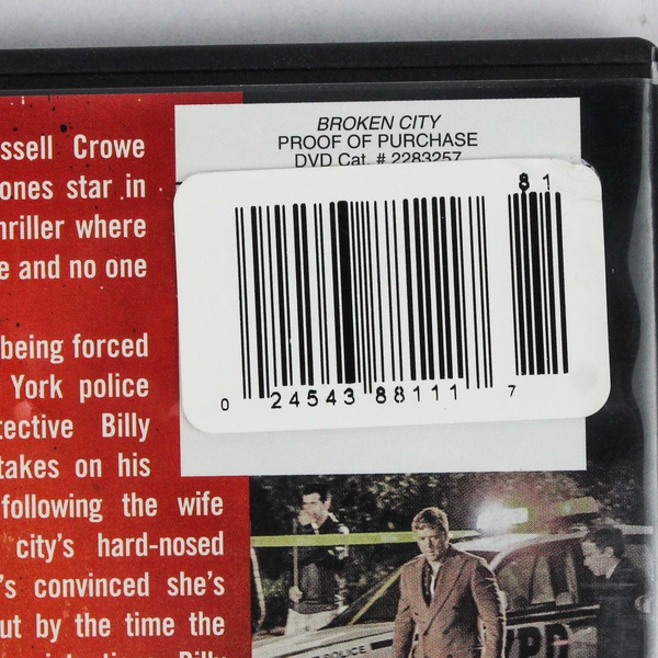 Broken City 2013 20th Century Fox DVD Movie Mark Wahlberg & Russell Crowe Film