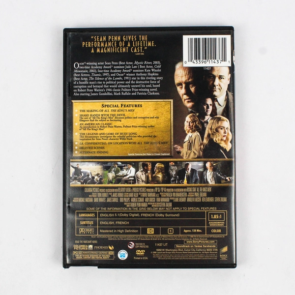 All the King's Men DVD 2006 Sony Pictures Sean Penn Jude Law Kate Winslet