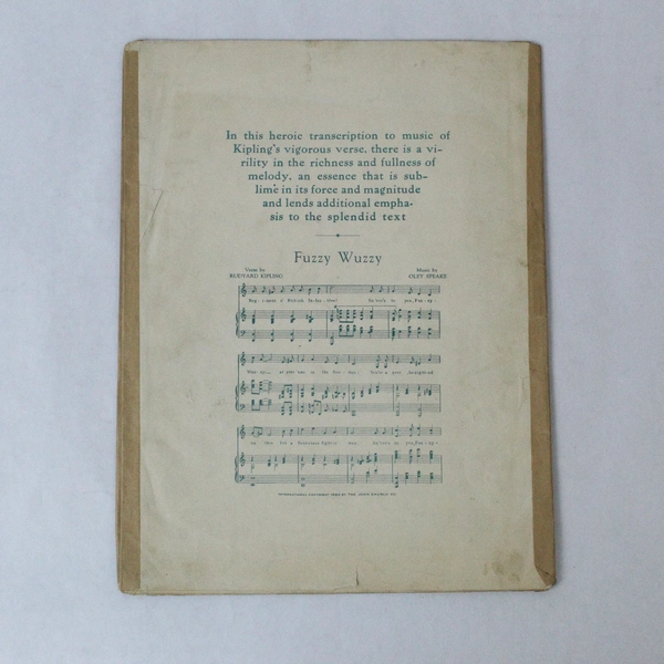On the Road to Mandalay Vintage Sheet Music Rudyard Kipling Oley Speaks