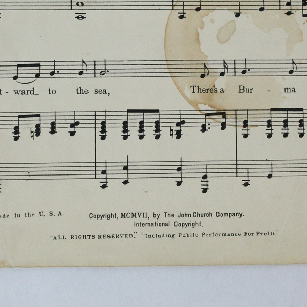 On the Road to Mandalay Vintage Sheet Music Rudyard Kipling Oley Speaks