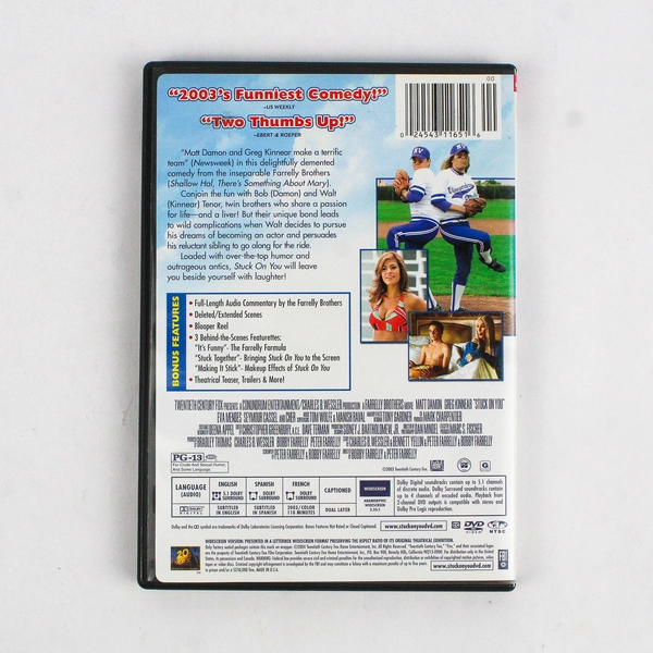 Stuck on You DVD 2004 Movie 20th Century Fox Matt Damon Comedy Film