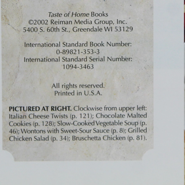 Best of Taste of Home The First 10 Years Hardcover 2002