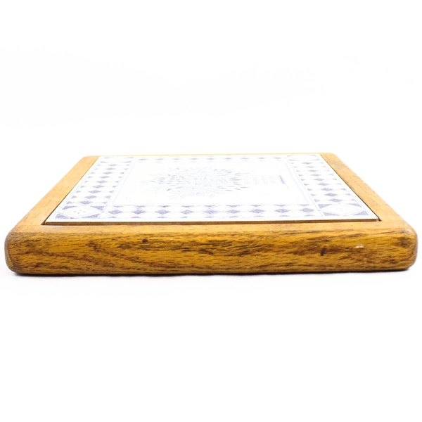 Cleo Teissedre Decorative Square Ceramic Tile Flower Vase Design 9" x 9"