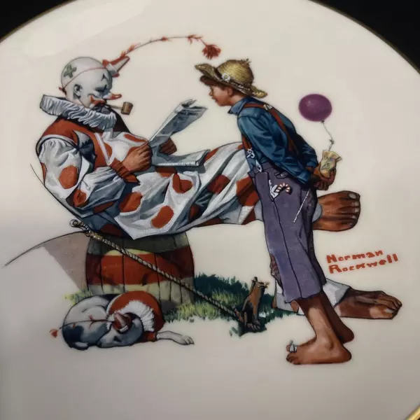 1978 Gorham Saturday Evening Post Norman Rockwell Plate Circus Clown