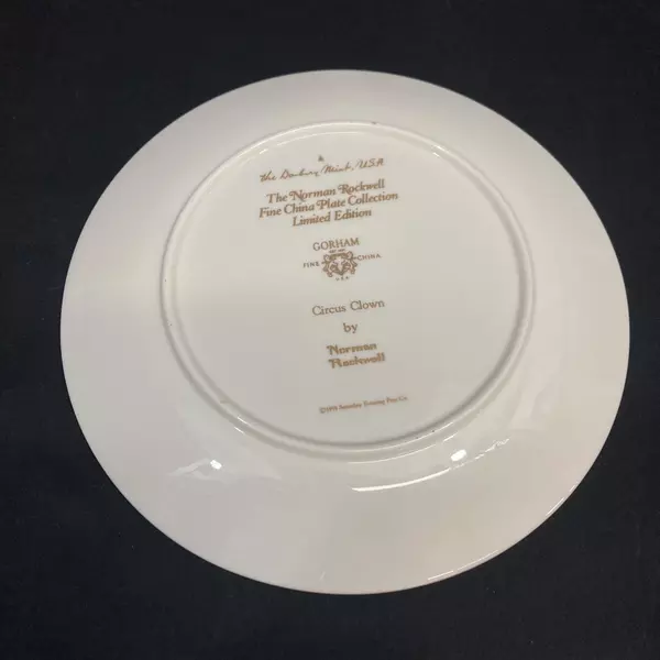 1978 Gorham Saturday Evening Post Norman Rockwell Plate Circus Clown