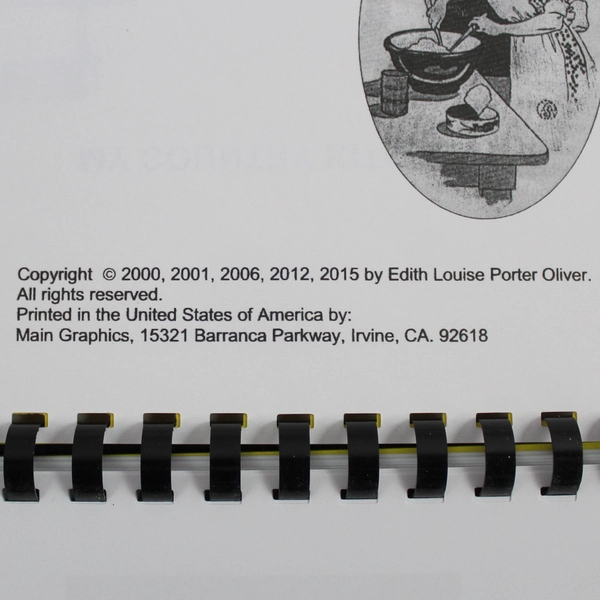 My Country Kitchen Cookbook Recipe Book by Edith Porter Oliver 2015