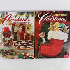 Lot of 2 Country Woman Christmas Cookbooks And Crafts 2005 2011 Hardcover