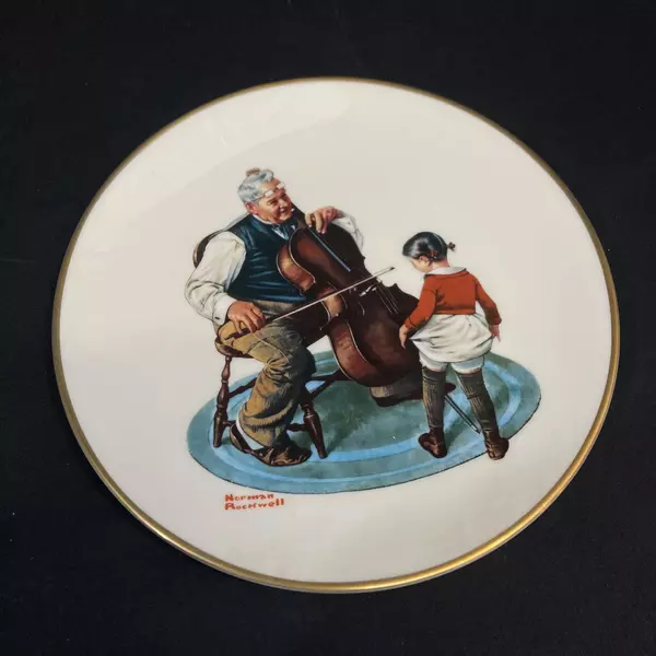 1978 Gorham Saturday Evening Post Norman Rockwell Plate Grandpa's Girl