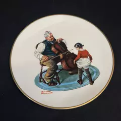 1978 Gorham Saturday Evening Post Norman Rockwell Plate Grandpa's Girl