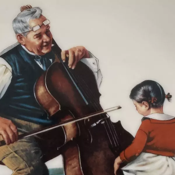 1978 Gorham Saturday Evening Post Norman Rockwell Plate Grandpa's Girl