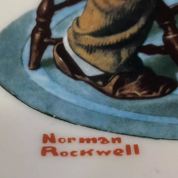 1978 Gorham Saturday Evening Post Norman Rockwell Plate Grandpa's Girl