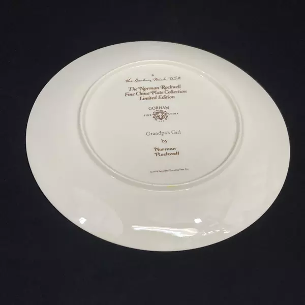 1978 Gorham Saturday Evening Post Norman Rockwell Plate Grandpa's Girl