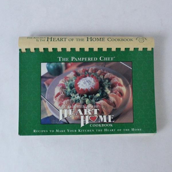 Pampered Chef The Kitchen is the Heart of the Home Cookbook 1999 - Stains
