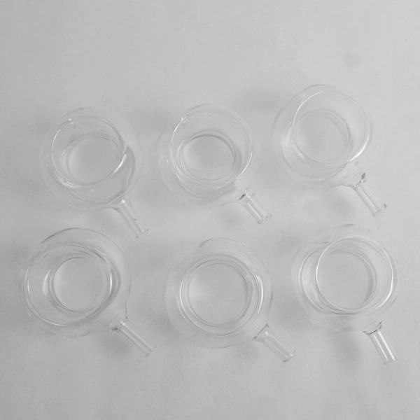 Lot of 6 Dextelle International Pretty Set-Up Glass Napkin & Flower Holders