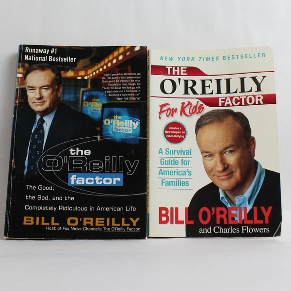 Lot of 2 The O'Reilly Factor Books by Bill O'Reilly 2002 & 2005 Paperback