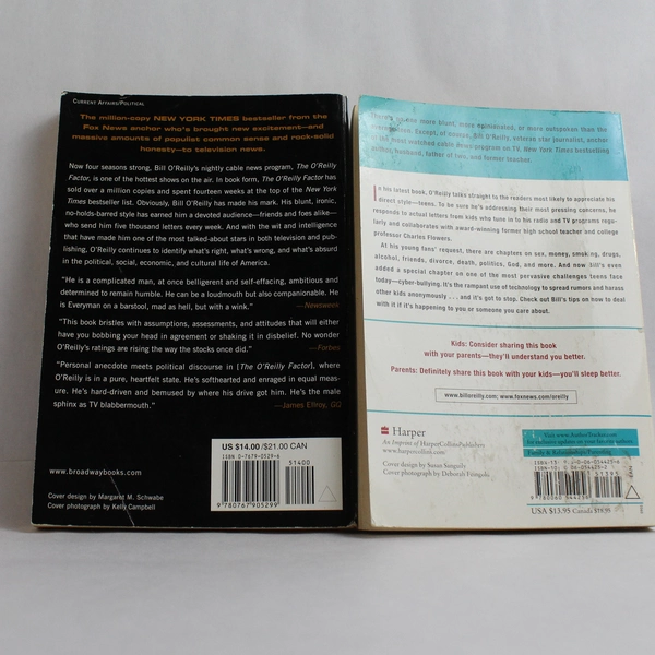 Lot of 2 The O'Reilly Factor Books by Bill O'Reilly 2002 & 2005 Paperback